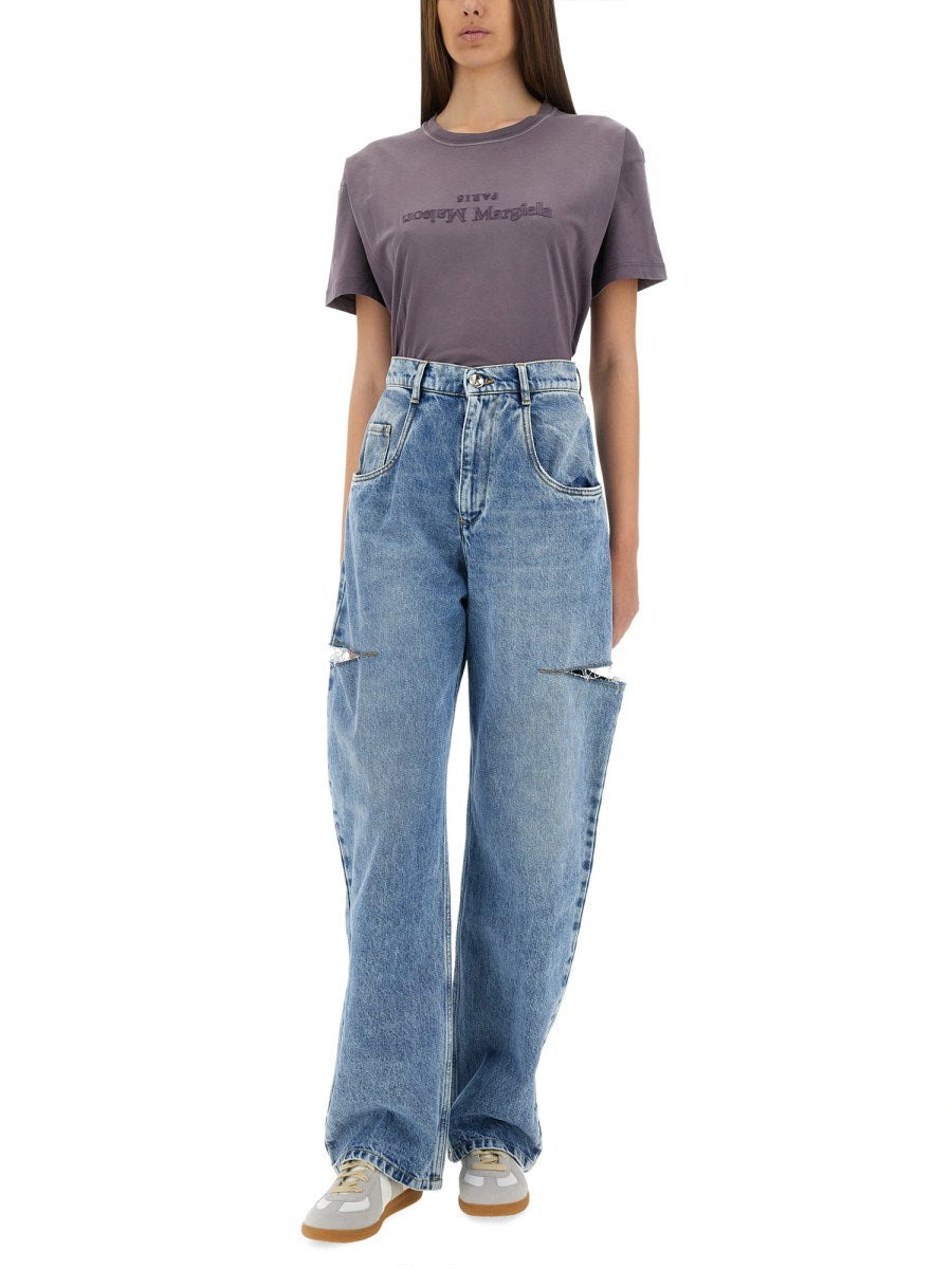 Maison Margiela / スラッシュディテール デニムジーンズ ブルー