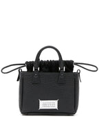 MAISON MARGIELA / BLACK LEATHER 5AC HORIZONTAL SATCHEL