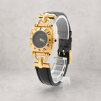 GUCCI ／6300L ホースビット ブラック ゴールド レザー 稼働品