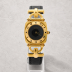 GUCCI ／6300L ホースビット ブラック ゴールド レザー 稼働品