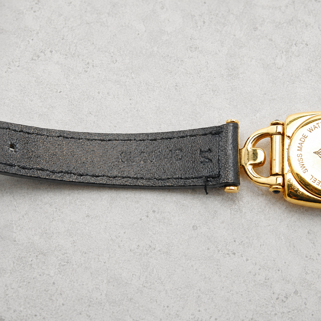GUCCI ／6300L ホースビット ブラック ゴールド レザー 稼働品