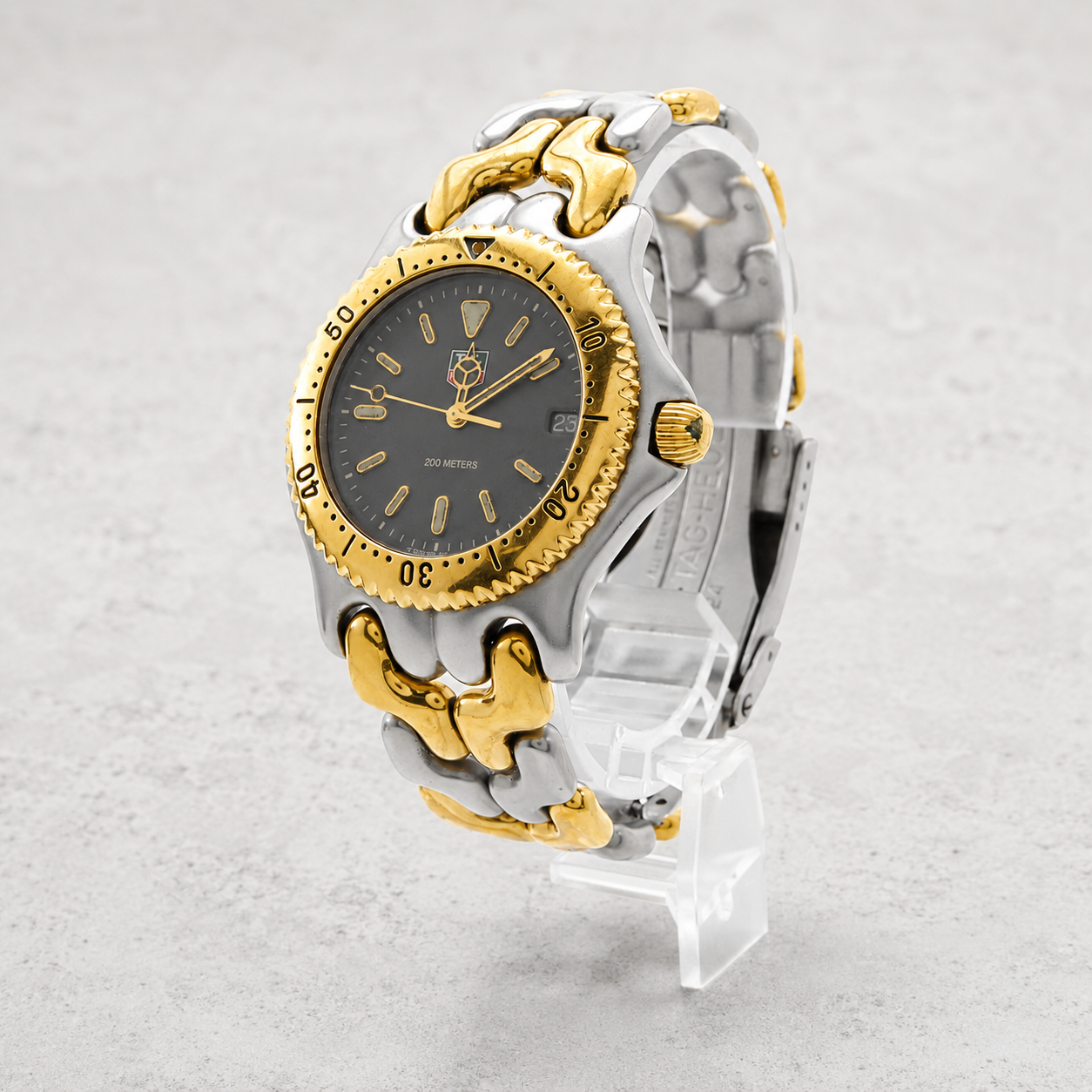 TAG HEUER ／セル S95.206 QZ ブラック文字盤 コンビ