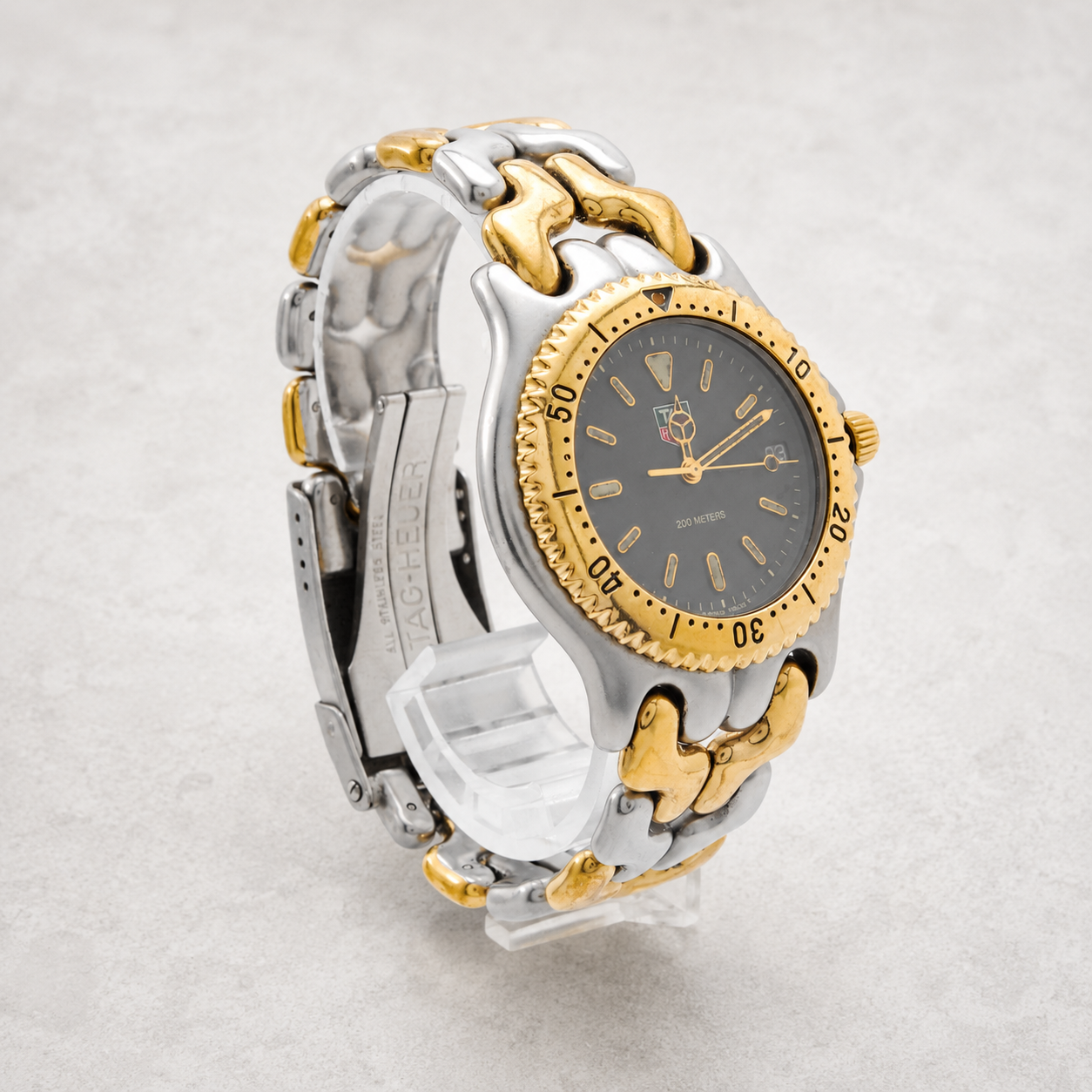 TAG HEUER ／セル S95.206 QZ ブラック文字盤 コンビ