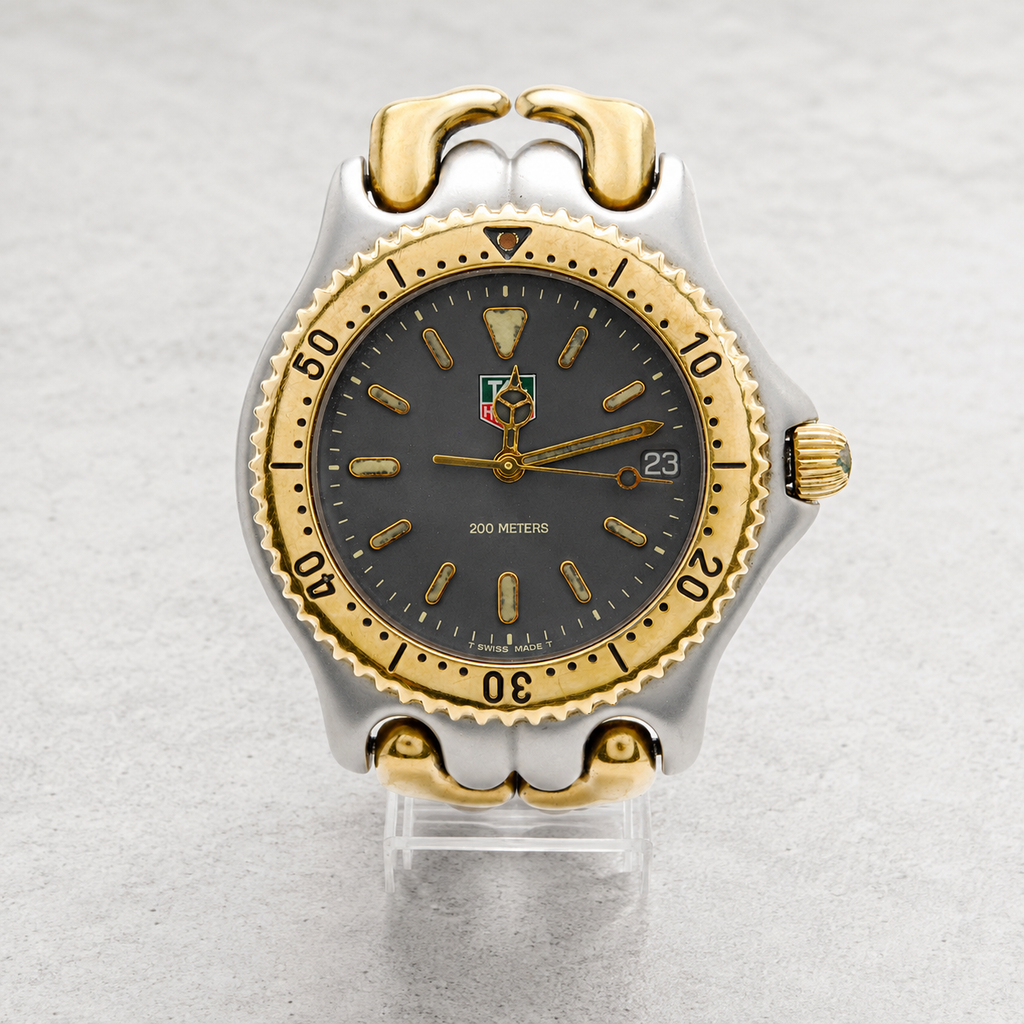 TAG HEUER ／セル S95.206 QZ ブラック文字盤 コンビ