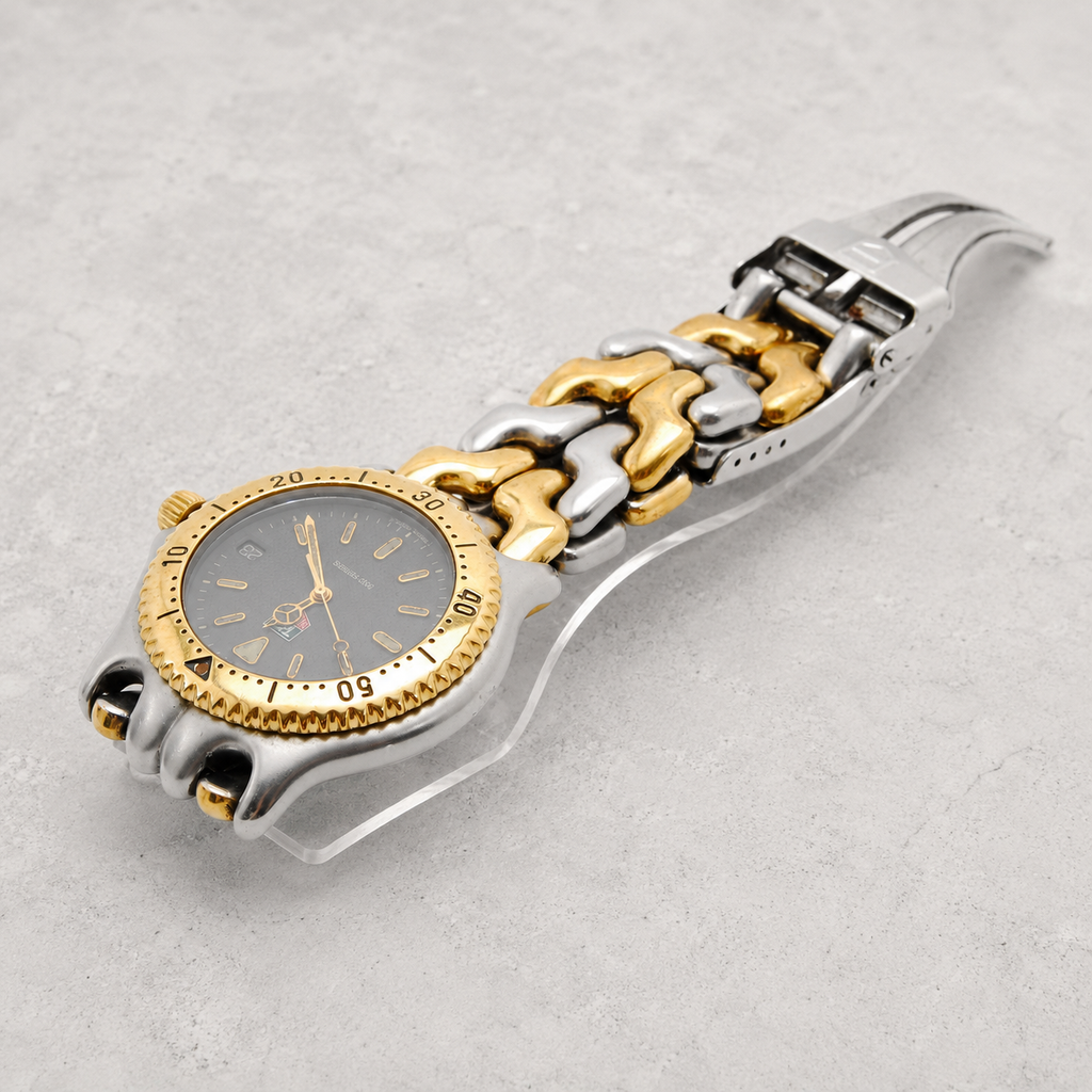 TAG HEUER ／セル S95.206 QZ ブラック文字盤 コンビ