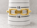 GUCCI／1500L クォーツ 黒文字盤 ゴールド バングルウォッチ