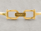 GUCCI／1500L クォーツ 黒文字盤 ゴールド バングルウォッチ