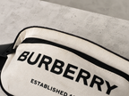 BURBERRY／ホースフェリー ミディアム バムバッグ アイボリー×ブラック 保存袋付き