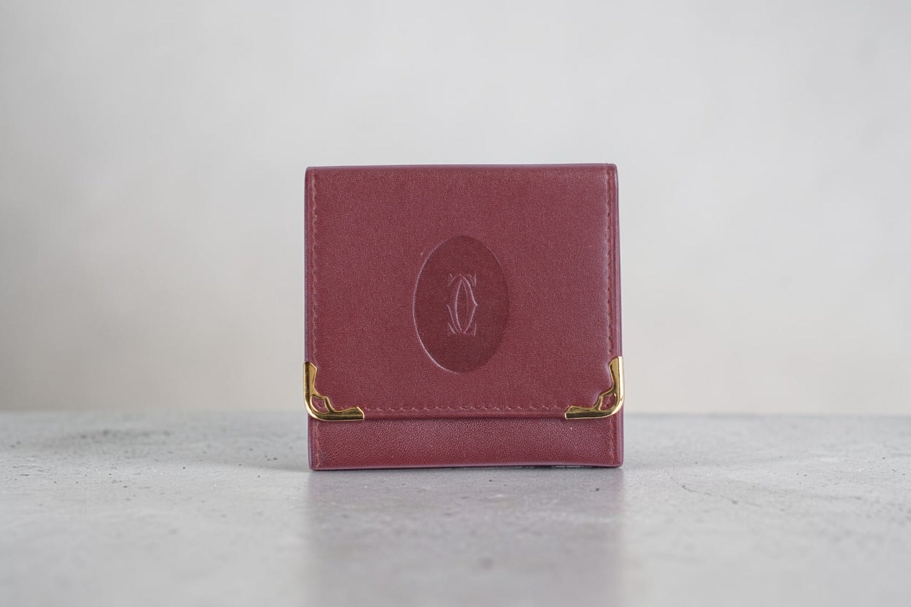 Cartier／マスト ドゥ カルティエ コインケース ボルドー レザー 付属品あり