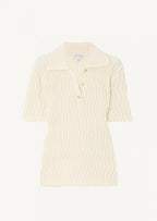 BOTTEGA VENETA / リブ ウール ポロトップ String