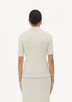 BOTTEGA VENETA / リブ ウール ポロトップ String