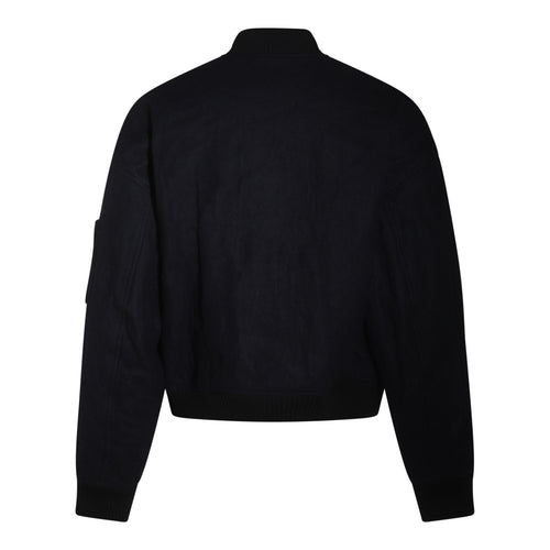 DSQUARED2/CASUAL JACKETS NAVY BLUE WOOL CASUAL JACKET