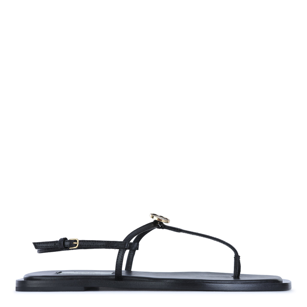 TOTEME / T-strap nappa sandals black