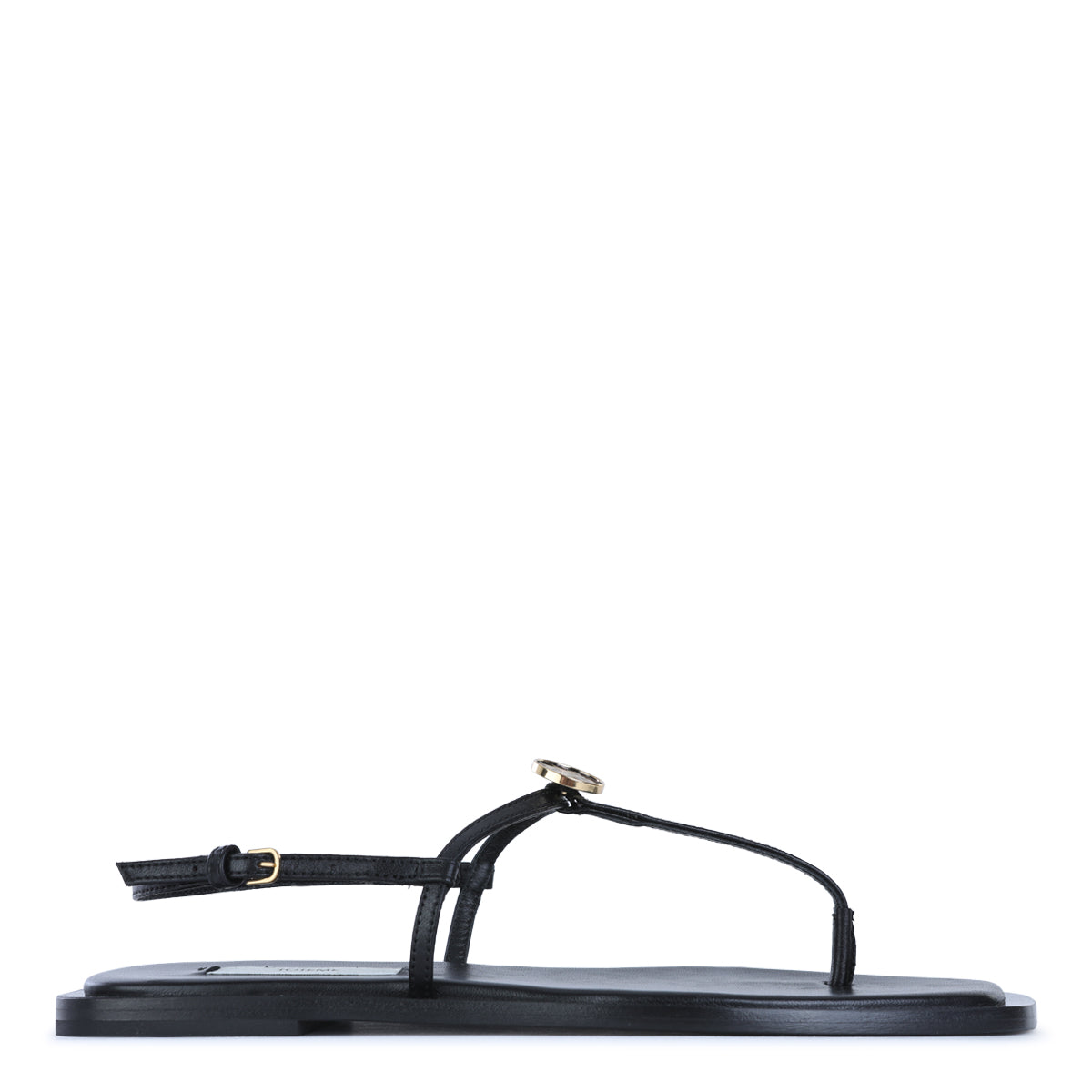 TOTEME / T-strap nappa sandals black
