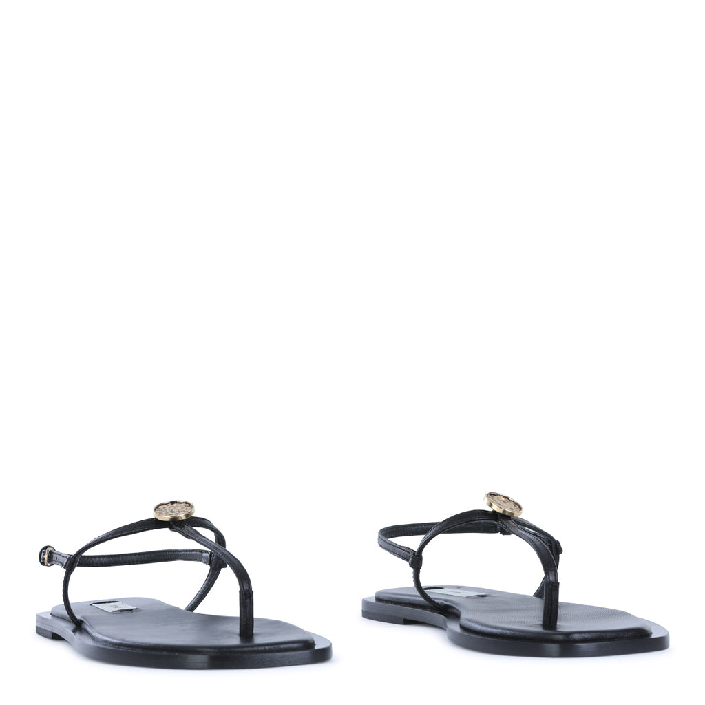 TOTEME / T-strap nappa sandals black