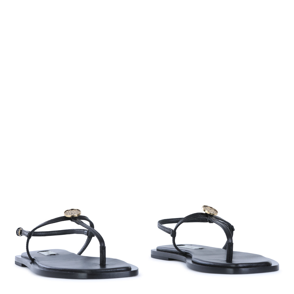 TOTEME / T-strap nappa sandals black