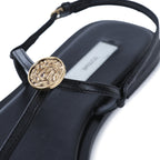 TOTEME / T-strap nappa sandals black
