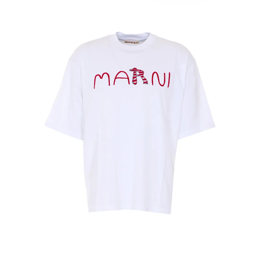 MARNI / Animal Alphabet ロゴ コットンTシャツ ホワイト
