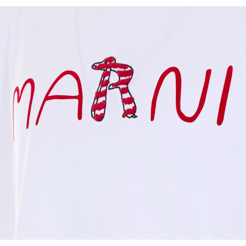 MARNI / Animal Alphabet ロゴ コットンTシャツ ホワイト