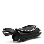 JIL SANDER / BLACK LEATHER CANNOLO SMALL CROSSBODY BAG