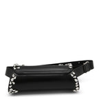 JIL SANDER / BLACK LEATHER CANNOLO SMALL CROSSBODY BAG