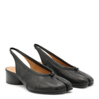 MAISON MARGIELA / TABI BLACK LEATHER SANDALS