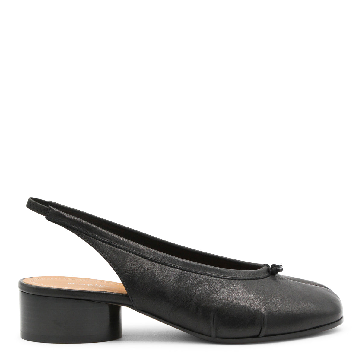 MAISON MARGIELA / TABI BLACK LEATHER SANDALS