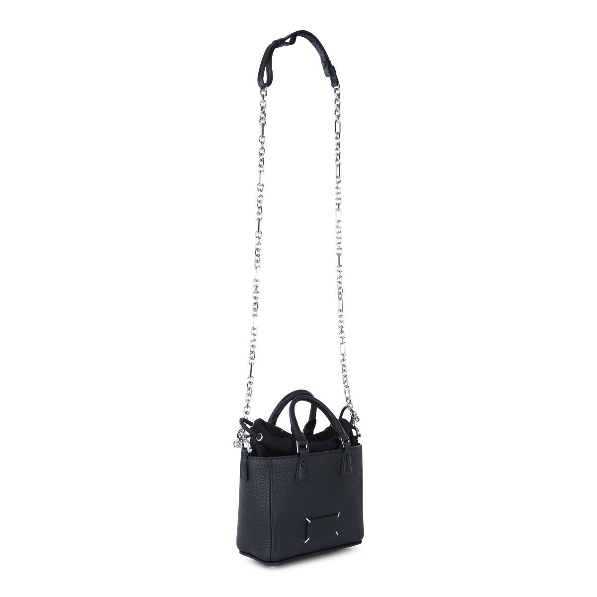 MAISON MARGIELA / BLACK LEATHER 5AC HORIZONTAL SATCHEL