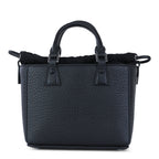MAISON MARGIELA / BLACK LEATHER 5AC HORIZONTAL SATCHEL