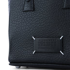 MAISON MARGIELA / BLACK LEATHER 5AC HORIZONTAL SATCHEL
