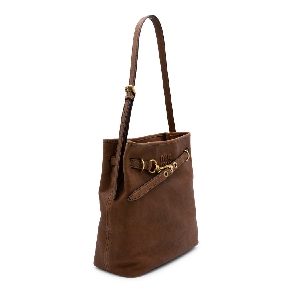 MIU MIU /Aventure Nappa Leather Bucket Bag