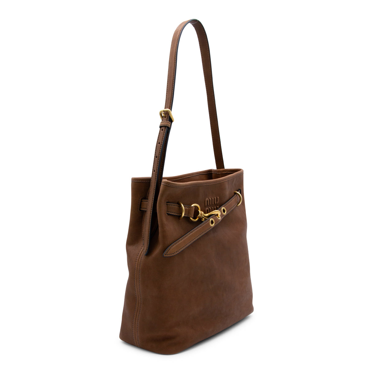 MIU MIU /Aventure Nappa Leather Bucket Bag