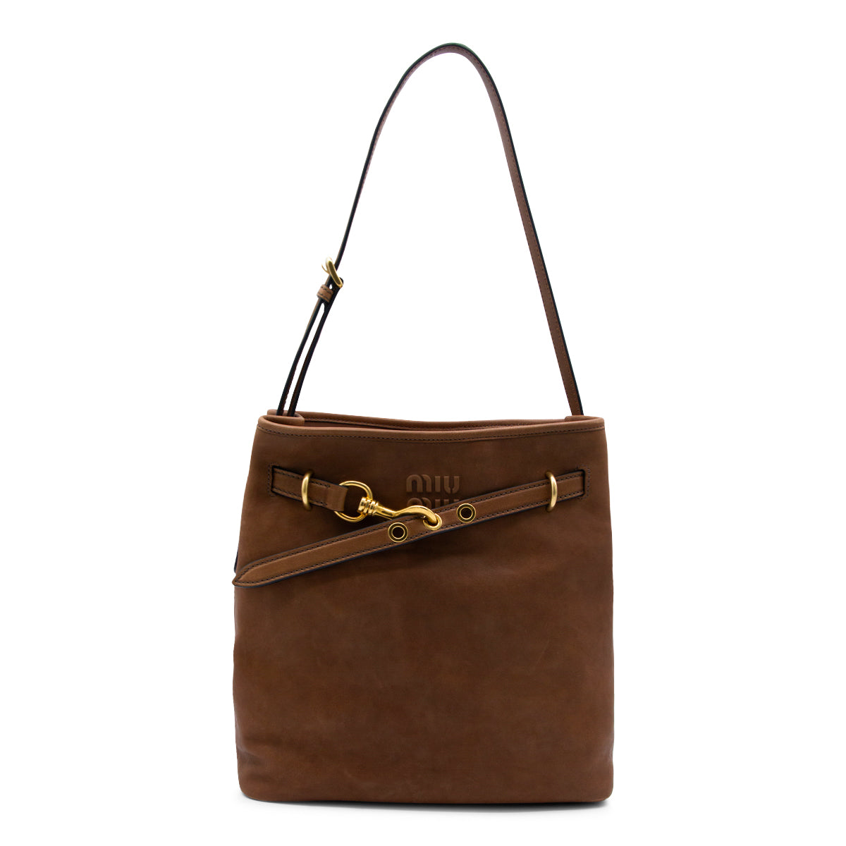 MIU MIU /Aventure Nappa Leather Bucket Bag