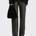 The Row Black Leather Bidle Small Shoulder Bag