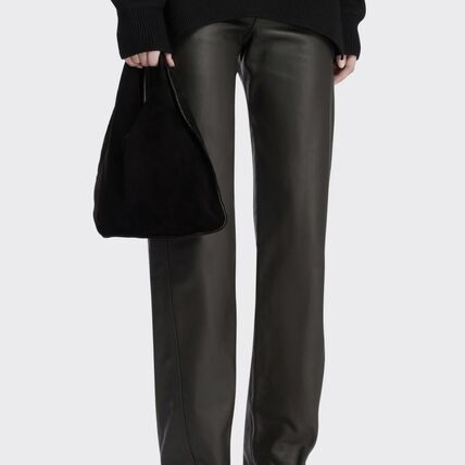 The Row Black Leather Bidle Small Shoulder Bag